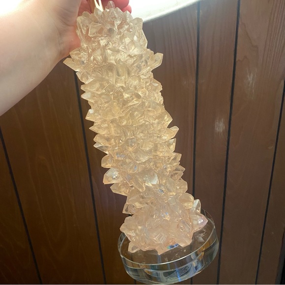 Stunning pink quartz Crystal rock table lamp - Picture 6 of 11